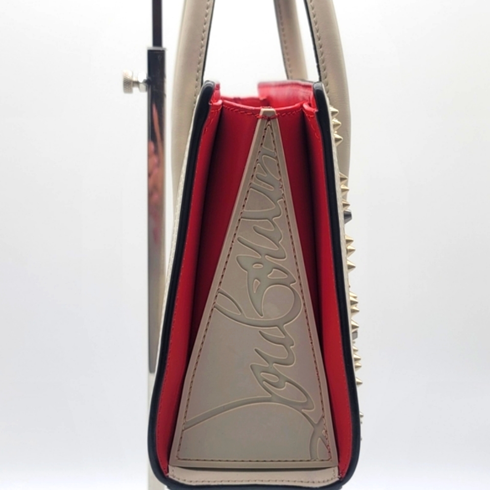 Christian Louboutin Winter White Studded Women's Bag - Picture 3 of 12